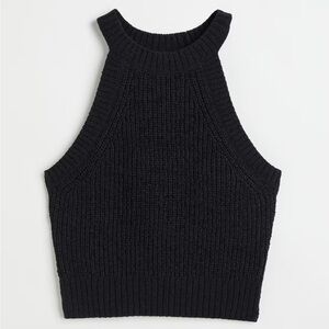 Divided H&M Black Knitted Tank Top